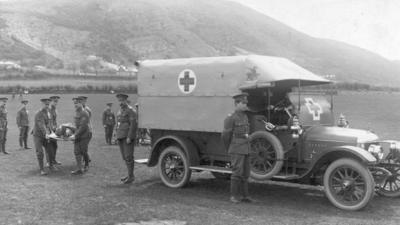 Men training in north Wales before going to France