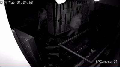 CCTV footage of a theft from Ely Museum