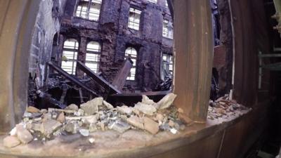 Ayr Hotel fire wreckage