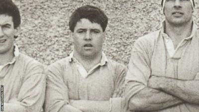 Warren Gatland when he was player coach with the Irish club Galwegians