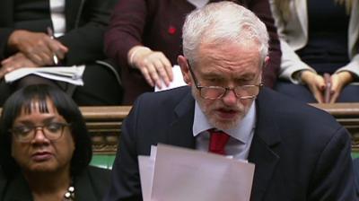 Labour leader Jeremy Corbyn says the prime minister is in "deep denial" and must change her red lines over a Brexit deal.