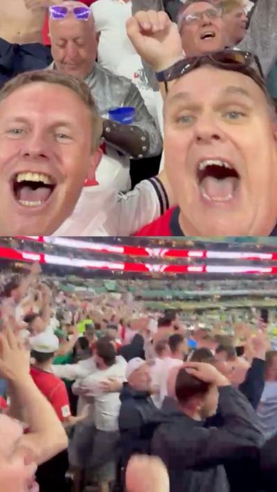 England fans celebrate in Mexico