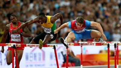 Sergey Shubenkov on his way to claiming World Championship gold