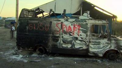 Burnt out van