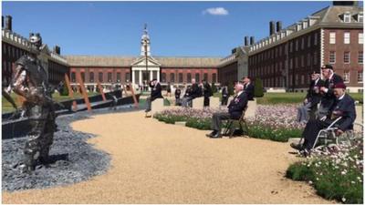 D-Day veterans at Royal Hospital, Chelsea.