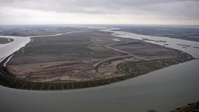 Aerial view of Wallasea Island