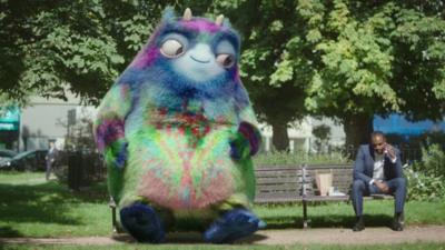 Workie the monster from Work and Pensions advert