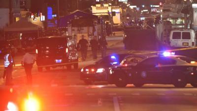 Police cars outside Pulse nightclub