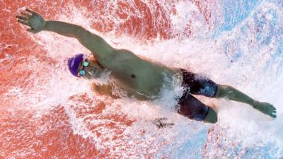 Great Britain's James Guy competes in the final of the men's 200m freestyle swimming event at the 2015 FINA World Championships in Kazan