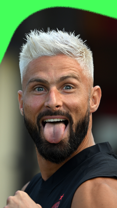 Olivier Giroud with bleached hair