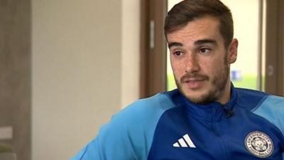 Leicester City's Harry Winks sits down for an interview with BBC East Midlands Today