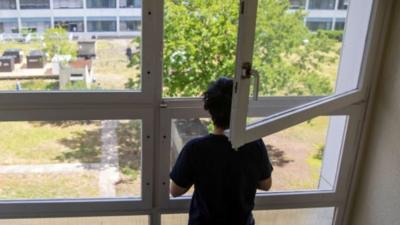 Berlin - windows in block of flats, May 2020