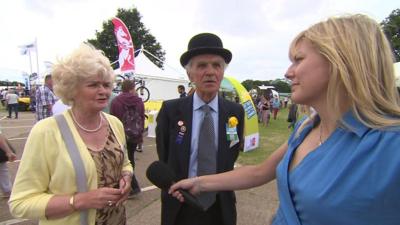 Tory voters with Daily Politics reporter Ellie Price