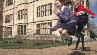 Here's an interesting Easter tradition - skipping! But why? Well these kids went to investigate