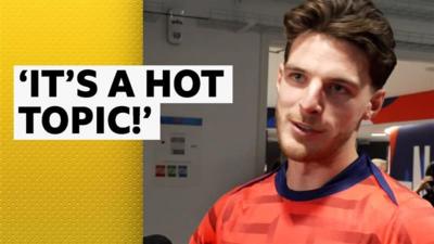 England midfielder Declan Rice