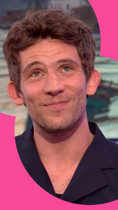Josh O’Connor looks up to the sky in the One Show studio