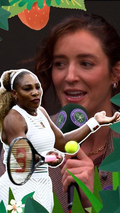 Laura Robson and Serena Williams