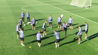 We were filming a Real Madrid training session when this happened…