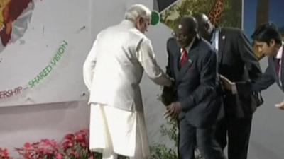 Narendra Modi and Robert Mugabe
