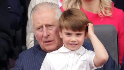 King Charles III and Prince Louis