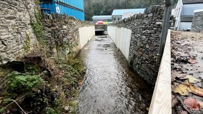 Laxey river defences