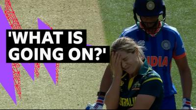 Australia bowler looks despondent