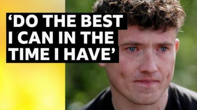 Jordan Adams close up of face being interviewed 