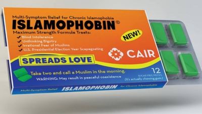 Spoof pill that cures Islamophobia