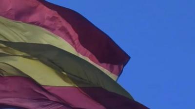 Spanish flag in Madrid