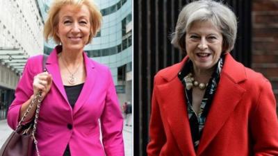 Conservative leadership candidates Andrea Leadsom and Theresa May