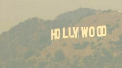 Hollywood sign.