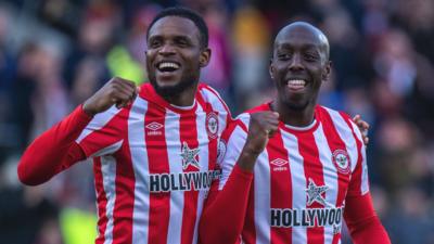 Brentford's Frank Onyeka and Yoane Wissa