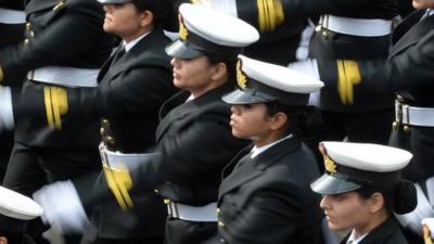 Only 2.5 percent of India's more than one million personnel are women