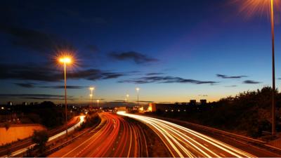 A road at night