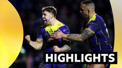 Warrington Wolves players celebrating