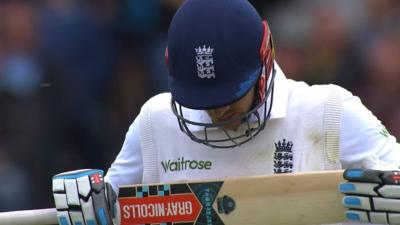 Alex Hales looks dejected