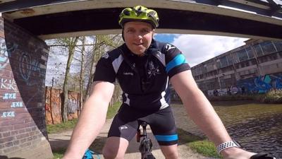 Cyclist Andy Laverock