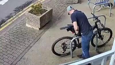 A bike being stolen