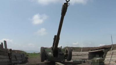 Artillery on the Nagorno-Karabakh conflict frontline