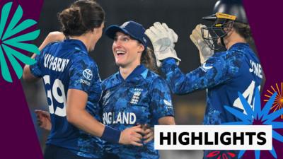 England women's cricket team celebrate win over India