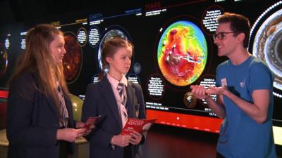 School Reporters from Edinburgh Academy visit Glasgow Science Centre