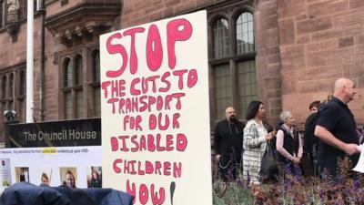 Parents protest outside Coventry Council House