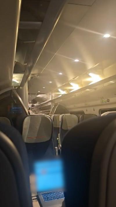 the inside of the train