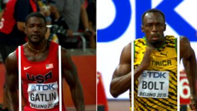 Justin Gatlin and Usain Bolt's running styles are compared by BBC Sport pundit Michael Johnson