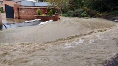 Flooding in Cossall, Nottinghamshire