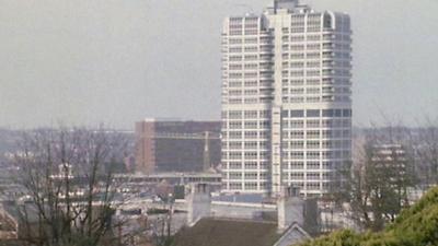 A tower block in Swindon.