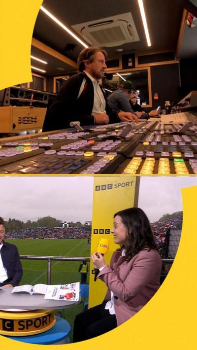 Producers and presenters at the Ulster SFC final