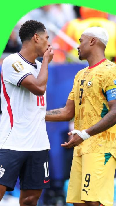 Jude Bellingham and Jordan Ayew