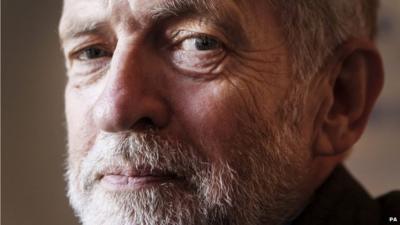 Close up of Labour leadership candidate Jeremy Corbyn