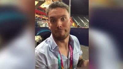 Commonwealth Games 2018 important update! Martin has been pooped on by a flying fox...